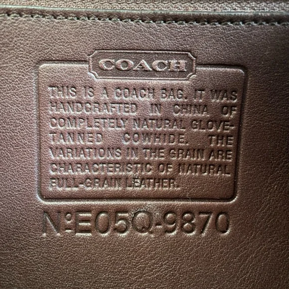Vintage Coach Court Crossbody | 9870 - Brown Leather - Picture 12 of 16